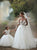 Ball Gown Ivory Scoop Short Sleeves Flower Girl Dresses