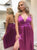 A Line Floor Length Satin Prom Dress with Split 
