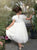 Lace and Tulle Scoop Flower Girl Dresses with Pleats 