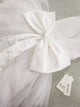 Tulle Open Back Sleeveless Flower Girl Dresses with Bow 