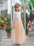Two Piece Floor Length Flower Girl Dresses with Lace LBQZX0035