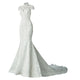 White Fairy Mermaid Long Prom Evening Wedding Dress  GJS594