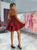 Mini Red Satin Homecoming Dresses