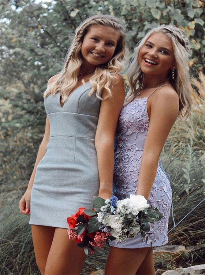 A Line Appliques Lace Homecoming Dresses | Alinepromdress A Line Appliques Lace Homecoming Dresses | Alinepromdress