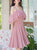  A Line Chiffon Pink Above Knee Homecoming Dresses