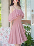 A Line Chiffon Homecoming Dress LBQH0096