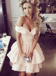 Above Knee A Line Pink Homecoming Dresses