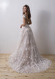 White Lace Scoop Appliques Prom Dress LBQ1618