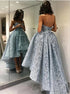 Lace Sweetheart Appliques Asymmetrical Prom Dresses LBQ0347