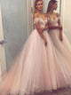 Off The Shoulder Tulle Pleats Prom Dresses