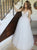 Chic A Line Spaghetti Straps Lace Tulle Zipper Up Prom Dresses