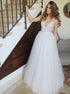 Chic A Line Spaghetti Straps Lace Tulle Prom Dress LBQ0440