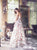 Floral Pink Prom Dress Lace Long Prom Dresses