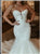 Sweetheart Tulle Sleeveless Mermaid Wedding Dress with Appliques