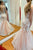Mermaid V Neck Rose Pink Tulle Long Prom Dress with Appliques GJS457