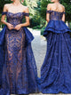 Mermaid Off The Shoulder Prom Dresses Lace