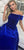 Royal Blue Off Shoulder  Velvet Elegant A-Line Prom Dresses GJS429