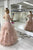 Open Back Pink Lace Tulle Long Prom Formal Evening Dress GJS136