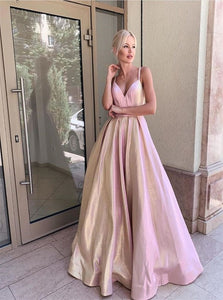 Sweep Train Pink Evening Dresses