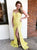 V Neck Spaghetti Straps Lace Backless Prom Dresses with Slit