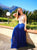 A Line Chiffon Scoop Beading Prom Dresses