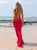 Sheath Backless Side Split Sweep Train Scoop Chiffon Prom Dresses LBQ0727