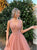 Sweep Train Pink Evening Dresses