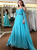 A Line Beading Chiffon Prom Dresses 