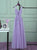 Sweep Train Purple Evening Dresses