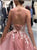 Sweep Train Pink Evening Dresses