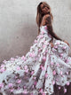 Sweep Train Pink Evening Dresses