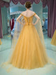 Lace Up Tulle Prom Dresses