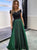 A Line Off The Shoulder Pleats Taffeta Prom Dresses