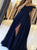 A Line Short Sleeves Tulle Prom Dresses with Slit