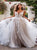 V Neck Tulle A Line Appliques Wedding Dresses