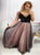 A Line V Neck Pink Floor Length Prom Dresses