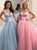 Blue Evening Dresses with Beadings