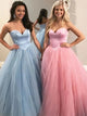 Alluring Sweetheart Shinny Tulle A Line Prom Dresses