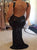 Black Sequin Backless Mermaid Long Evening Prom Dresses LBQ1963