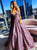 Sweep Train Pink Evening Dresses