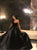 A Line Sweetheart Black Satin Prom Dresses with Velvet Bodice