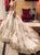 Two Piece Gold V Neck Tulle Long Sleevees Appliques Prom Dresses 