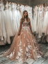 Ball Gown Off the Shoulder Tulle Prom Dresses with Appliques LBQ2142