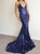 Mermaid Criss Cross Sequined Prom Dresses