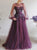 A Line Scoop Appliques Open Back Long Sleeves Tulle Prom Dresses
