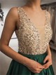 Sweep Train Green Evening Dresses