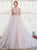 Tulle Bateau Ball Gown Prom Dresses With Lace Appliques 