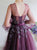 Sweep Train Purple Open Back Evening Dresses