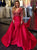 Mermaid Sweep Train Lace and Satin Prom Dresses with Appliques