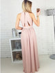 Floor Length Pink Evening Dresses with Slit